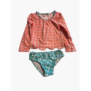 Tommy Bahama Toddler Girls Size 2 Rashguard Swim Set 2 piece Long Sleeve UPF50+